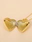 Fashion Gold Titanium Steel Letter Heart Necklace