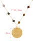 Fashion Gold-2 Titanium Eye Medallion Necklace