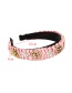 Fashion Pink Alloy Diamond Bee Flower Pleated Headband