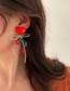 Fashion Flowers Resin Crystal Flower Bow Heart Stud Earrings