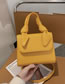 Fashion Yellow Pu Head Pattern Flap Messenger Bag