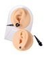 Fashion White - Left Ear Silicone Ear Display Model