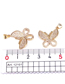 Fashion Gold Color Copper Gold Plated Zirconium Butterfly Diy Buckle