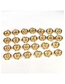 Fashion O Copper Gold Plated Apple Shaped 26 Letter Pendant Accessories