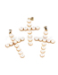 Fashion Gold Color Alloy Pearl Cross Jewelry Accessories