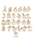 Fashion Z Copper Gold Plated 26 Letter Pendant Accessories