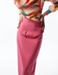 Fashion Pink Flap Straight Skirt