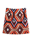 Fashion Geometric Print Polyester Cotton Print Skirt