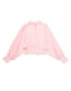 Fashion Pink Chiffon Dolman Drape Top