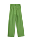 Fashion Green Micro Pleated Straight-leg Trousers