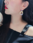 Fashion (slightly Inlaid) Rose Gold Color Geometric Diamond Round Ear Roll