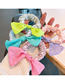 Fashion Fluorescent Yellow Bow Cloth Bowling Plum Hair Ring