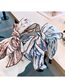 Fashion Blue And White Fabric Jam Dye Ink Stereo Bow Leaf Hoop