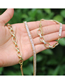 Fashion Bracelet Bronze Zirconium Panel Chain Necklace