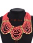 Fashion Black Alloy Multilayer Rice Bead Necklace