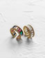 Fashion Transparent Brass Set Zirconium Open Ring