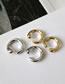 Fashion Gold Color One + Silver Color One Irregular Round Ear Clip