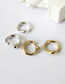 Fashion Gold Color One + Silver Color One Irregular Round Ear Clip