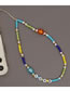 Fashion Qt-k210057c Colorful Beaded Soft Pottery Love Fruit Mobile Phone Chain