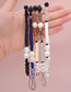 Fashion C-k210012e Faceted Crystal Beaded Ceramic Phone Chain