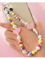 Fashion Qt-k210182b Acrylic Love Beads Pearl Beaded Phone Chain