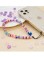 Fashion Rt-k210053a Striped Beads Beaded Glass Eyes Soft Pottery Phone Strap