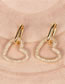 Fashion A-white Zirconium Heart Shape Copper Inlaid Zirconium Heart Stud Earrings