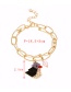 Fashion Golden -3 Alloy Double Layer Rice Bead Owl Pearl Bracelet