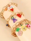 Fashion Golden -3 Alloy Double-layer Rice Bead Frog Pearl Bracelet