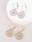 Fashion Silver Alloy Diamond Flower Ear Roll