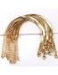 Fashion Gold Copper Plated Snake Bone Chain Lobster Buckle Bracelet