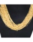 Fashion Gold Pure Copper Cut Necklace