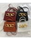 Fashion Light Brown Check Pu Embossing Bulk Bag Messenger