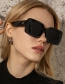 Fashion C04 Brown Color Metal Staple Square Meters Large Sunglasses