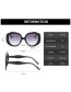 Fashion C01 Black Box Double Gray Large Round Frame Sunglasses Pc