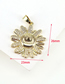 Fashion 2# Copper Inlaid Zirconium Sun Flower Smiley Face Heart Stars Diy Pendant