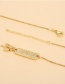 Fashion Golden -3 Copper Zirconium Butterfly Letter Necklace