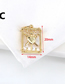 Fashion 1# Copper Plating Chang Square Love Hand Palm Eye Geometric Square Card Necklace