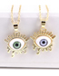 Fashion 4# Pure Copper Geometric Eye Necklace
