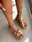 Fashion Beige Thick Bottom Ring Wound Sandals