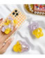 Fashion Colorful - Purple Yellow Cartoon Contrast Color Gold Foil Bear Mobile Phone Airbag Holder