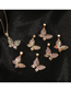 Fashion Fly Copper Diamond Butterfly Necklace
