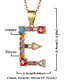 Fashion U (including Chain) Copper Zirconium 26 Letter Necklace