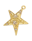 Fashion Platinum Copper Inlaid Pentagonal Diy Accessories