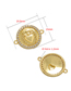 Fashion Platinum Copper Inlaid Circular Print Diy Accessories