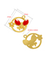 Fashion Rose Red Copper Drip Butterfly Flower Diy Accessories