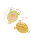 Fashion Outer Yellow Copper Drip Oil People Like Oval Diy Accessories