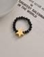 Fashion 6 # Titanium Steel Rice Beads Bead Star Star Stretch Ring