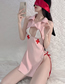 Fashion Lotus Root Starch Side Straps Hollow Nurse Clothing Uniform Set