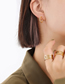 Fashion Golden Earrings Titanium Steel Gold-plated C-concatenuts